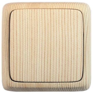 Выключатель 1-кл. ОП Альфа 16А IP20 250В с изолир. пластиной сосна HEGEL ВА16-113-02