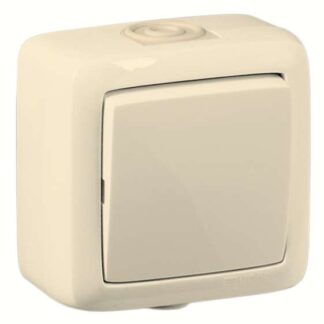 Переключатель 1-кл. ОП Альфа 16А IP44 250В без индикации сл. кость HEGEL ВА16-261-01