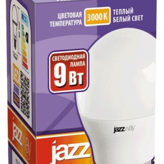 Лампа светодиодная PLED-SP 9Вт G45 шар 3000К тепл. бел. E27 820лм 230В JazzWay 2859631A