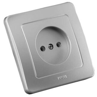 Розетка 1-м СП Мастер 16А IP20 250В серебр. HEGEL РС16-301-06