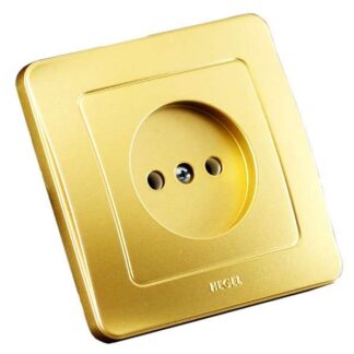 Розетка 1-м СП Мастер 16А IP20 250В зол. HEGEL РС16-301-07