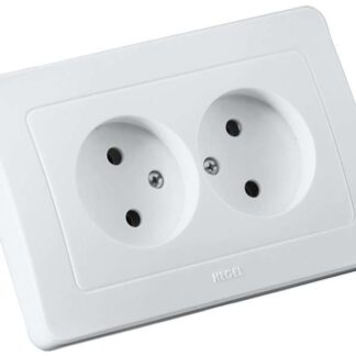 Розетка 2-м СП Мастер 16А IP20 250В бел. HEGEL РС16-341