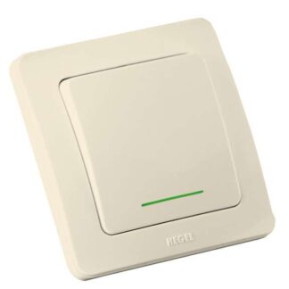 Выключатель 1-кл. СП Мастер 16А IP20 250В с индикацией сл. кость HEGEL ВС16-312-01