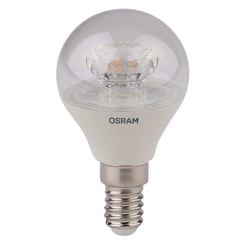 Лампа светодиодная LED STAR CLASSIC P 40 5.4W/830 5.4Вт шар прозрачная 3000К тепл. бел. E14 470лм 220-240В пластик. O...