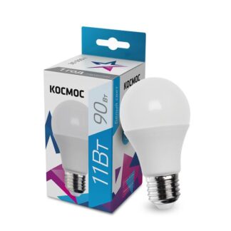 Лампа светодиодная A60 11Вт 4500К E27 220В КОСМОС LkecLED11wA60E2745