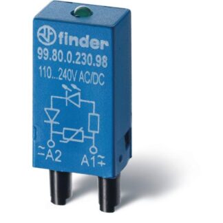 Модуль индикации и защиты LED + диод ( + A1) 6...24В DC зел. FINDER 9980902499