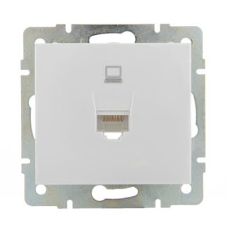 Розетка компьютерная СП Rain RJ45 16А IP20 механизм бел. LEZARD 703-0288-139
