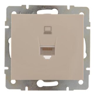 Розетка компьютерная СП Rain RJ45 16А IP20 механизм крем. LEZARD 703-0388-139