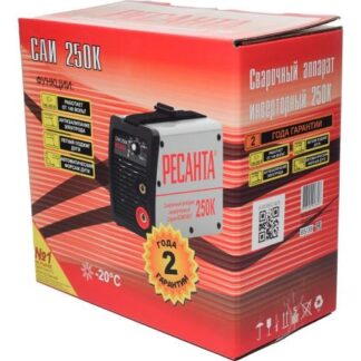 Инвертор сварочный САИ-250К 250А d6 140-240В IP21 (компактный) Ресанта 65/38
