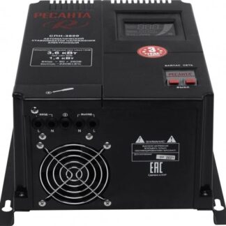 Стабилизатор СПН-3600 1ф 3.6кВт 90-260В IP20 пониж. напр. Ресанта 63/6/25