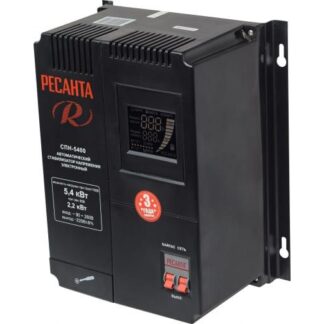 Стабилизатор СПН-5400 1ф 5.4кВт 90-260В IP20 пониж. напр. Ресанта 63/6/26