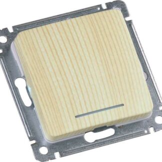 Переключатель 1-кл. СП 16А 250В с индикацией механизм сосна HEGEL ВС10-462-02