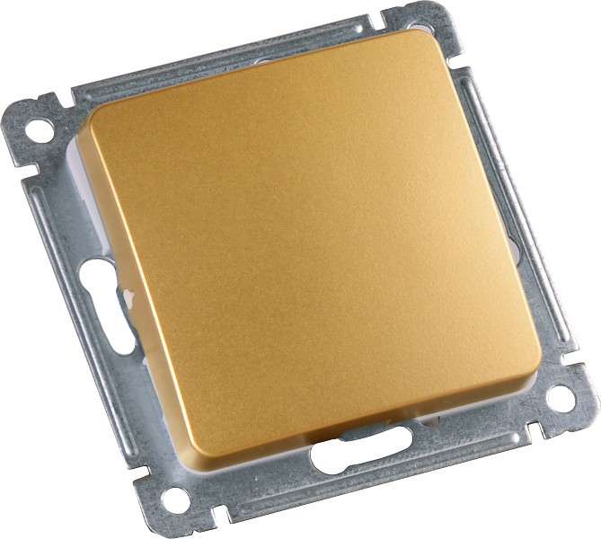 Механизм кнопки звонковой СП 1-кл 16А 250В зол. HEGEL ВС10-431-07