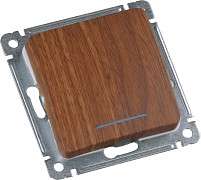 Механизм кнопки звонковой СП 1-кл 16А 250В с индик. дуб HEGEL ВС10-432-05