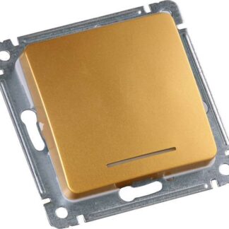 Механизм кнопки звонковой СП 1-кл 16А 250В с индик. зол. HEGEL ВС10-432-07