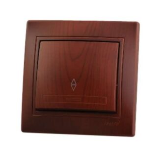 Переключатель проходной 1-кл. Mira вишня LEZARD 701-0601-105