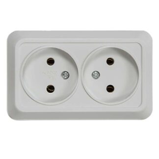 Розетка 2-м ОП Bolleto 7102 16А IP20 бел. ASD / IN HOME 4680005959822