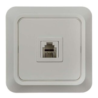 Розетка телефонная 1-м СП Bolleto 7034 16А IP20 бел. ASD / IN HOME 4690612000398