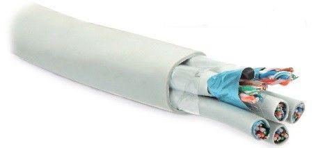 Кабель витая пара F/UTP кат.5 16 пар (4 пары 24 AWGх4) ОЖ solid кажд. 4х парник: экран-фольга LSZH LSZH нг(C)-HF FUTP16W-C5-S24-IN-LSZH-GY сер. Hyperline 46754