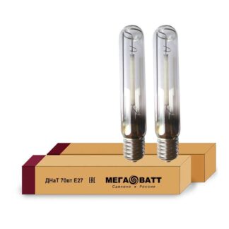 Лампа газоразрядная натриевая ДНаТ 70 E27 (25) МЕГАВАТТ 02911