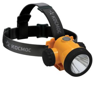 Фонарь аккумуляторный налобный H3W LED 3Вт 2 режима литиевый аккум. 1.5А.ч ЗУ USB КОСМОС KOCH3WLi-On
