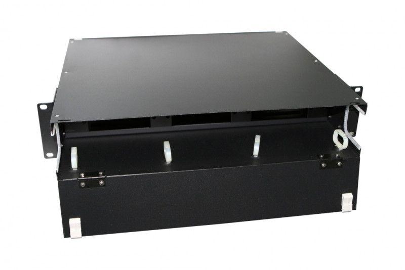 Патч-панель 19дюйм FO-19BX-2U-F0-6хSLT-W120H32-EMP универс. пустой корпус 2U фиксир. рама горизонт. 6 слотов (3х2) вмещает 6 FPM панелей с адаптерами или 6 CSS оптич. кассет 120х32мм Hyperline 48169