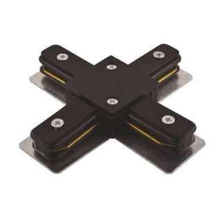 Коннектор X-образный PTR CX-BL накладной/подвесной шинопровод черн. Pro JazzWay 5010871