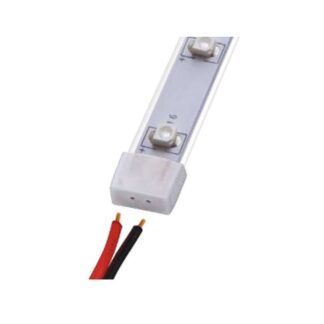 Зажим изолирующий UCW-H08 WHITE 020 POLYBAG для светодиодной ленты 3528 с отв. для проводов 8мм бел. силикон (уп.20шт) Uniel 06678