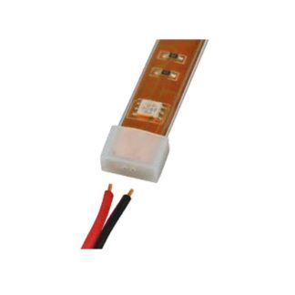 Зажим изолирующий UCW-H10 WHITE 020 POLYBAG для светодиодной ленты 5050 с отв. для проводов 10мм бел. силикон (уп.20ш...