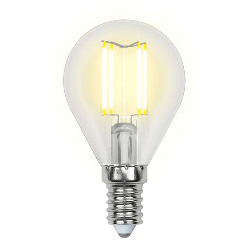 Лампа светодиодная LED-G45-5W/WW/E14/CL/DIM GLA01TR форма "шар" прозр. Air свет теплый бел. 3000К диммир. упак. карто...