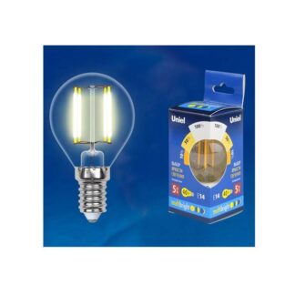 Лампа светодиодная LED-G45-5W/WW/E14/CL/MB GLM10TR форма "шар" прозр. Multibright свет теплый бел. 3000К 100-50-10 уп...