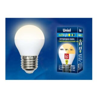 Лампа светодиодная LED-G45-6W/WW/E27/FR/MB PLM11WH Multibright 6Вт шар матовая 3000К тепл. бел. E27 100-50-10 (упак. ...