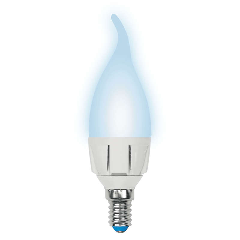 Лампа светодиодная LED-CW37 7W/NW/E14 /FR PLP01WH Яркая 7Вт свеча на ветру матовая 4000К нейтр. бел. E14 (упак. карто...