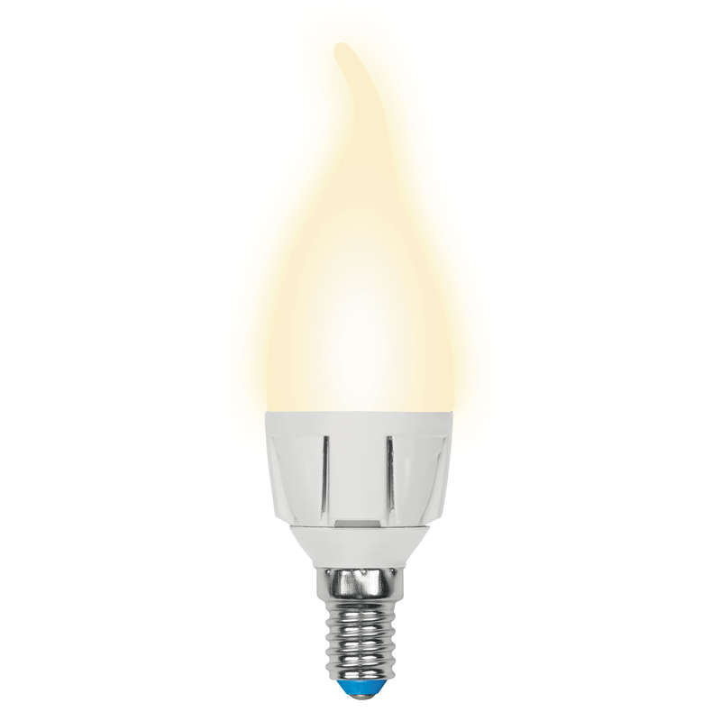 Лампа светодиодная LED-CW37 7W/WW/E14/FR PLP01WH Яркая 7Вт свеча на ветру матовая 3000К тепл. бел. E14 (упак. картон)...