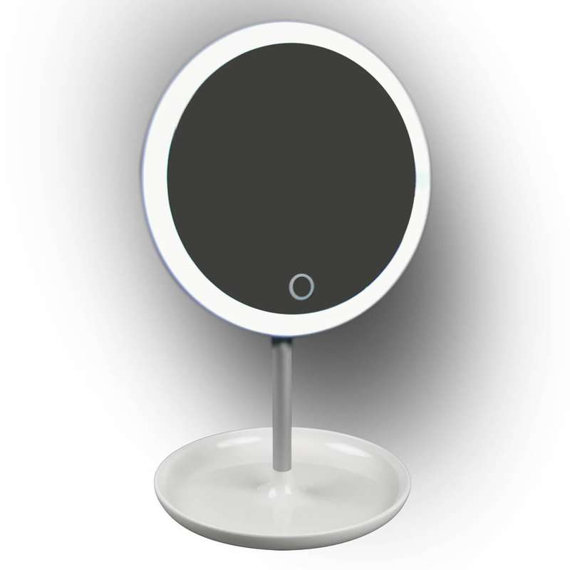 Светильник настольный TLD-590 White/LED/80Lm/6000K/Dimmer зеркало 4Вт встроен. аккум. 3.7В/600мА.ч сенсорный выкл. диммер бел. Uniel UL-00002758
