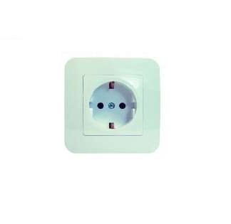Розетка 1-м СП Lillium N 10А с заземл. бакелит бел. Makel 55028