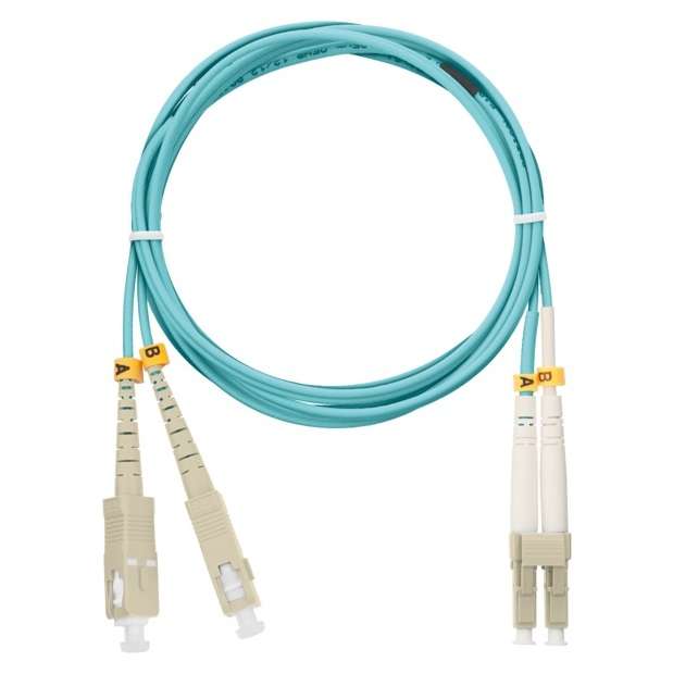 Патч-корд NMF-PC2M3C2-SCU-LCU-001 волоконно-оптический (шнур)перех. 50/125 (ОМ3) SC/UPC-LC/UPC двойн. LSZH нг(В)-HFLT...