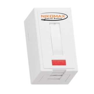 Розетка 1 порт кат.6 (класс E) 250МГц RJ45/8P8C FT-TOOL/110/KRONE T568A/B неэкран. со шторкой бел. NIKOMAX NMC-WO1UE2...