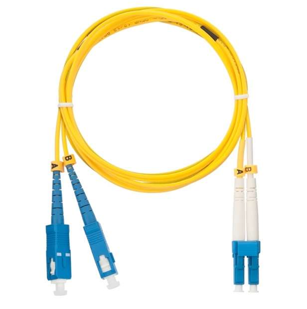 Патч-корд NMF-PC2S2C2-SCU-LCU-003 волоконно-оптический переходн. одномод. 9/125мкм стандарта OS2 SC/UPC-LC/UPC двойн....