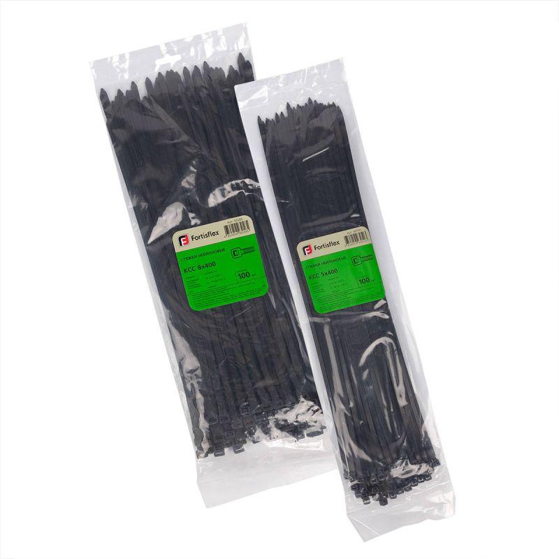 Хомут кабельный КСС 5х400 нейл. черн. (уп.100шт) Fortisflex 49790