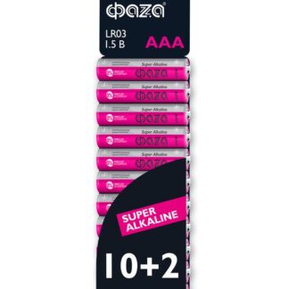 Элемент питания алкалиновый AAA/LR03 1.5В Super Alkaline SBL-10+2 (уп.12шт) ФАZА 2854612