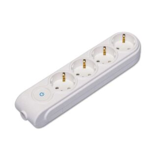 Колодка удлинителя 4-м с заземл. защ. шторки с выкл. Makel N4310000