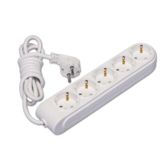 Удлинитель 5х3м с заземл. 16А IP20 ПВС 3х1.5 защ. шторки Makel N5210044