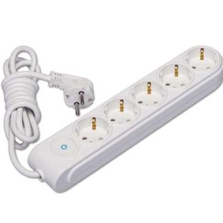 Удлинитель 5х2м с заземл. 16А IP20 с выкл. защ. шторки Makel N5310033