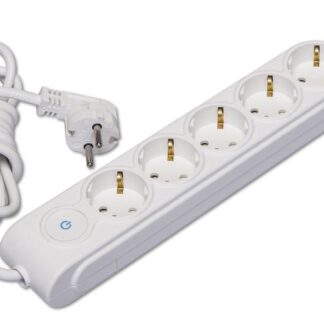 Удлинитель 5х2м с заземл. 16А IP20 ПВС 3х1.5 с выкл. защ. шторки Makel N5310034