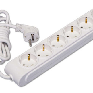 Удлинитель 6х2м с заземл. 16А IP20 ПВС 3х1.5 защ. шторки Makel N6210034