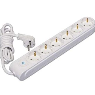 Удлинитель 6х2м с заземл. 16А IP20 с выкл. защ. шторки Makel N6310033