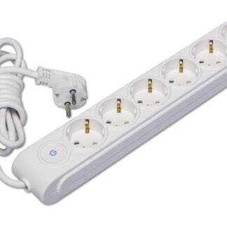 Удлинитель 6х2м с заземл. 16А IP20 ПВС 3х1.5 с выкл. защ. шторки Makel N6310034