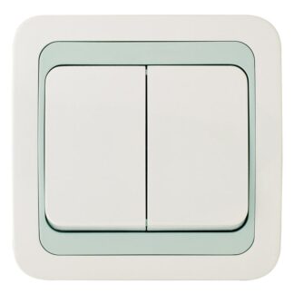 Выключатель 2-кл. СП Mimoza 10А IP20 бел./сер. Makel 12403