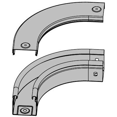 Угол для лотка горизонтальный 90град. 80х80 CPO 90 DKC 36021